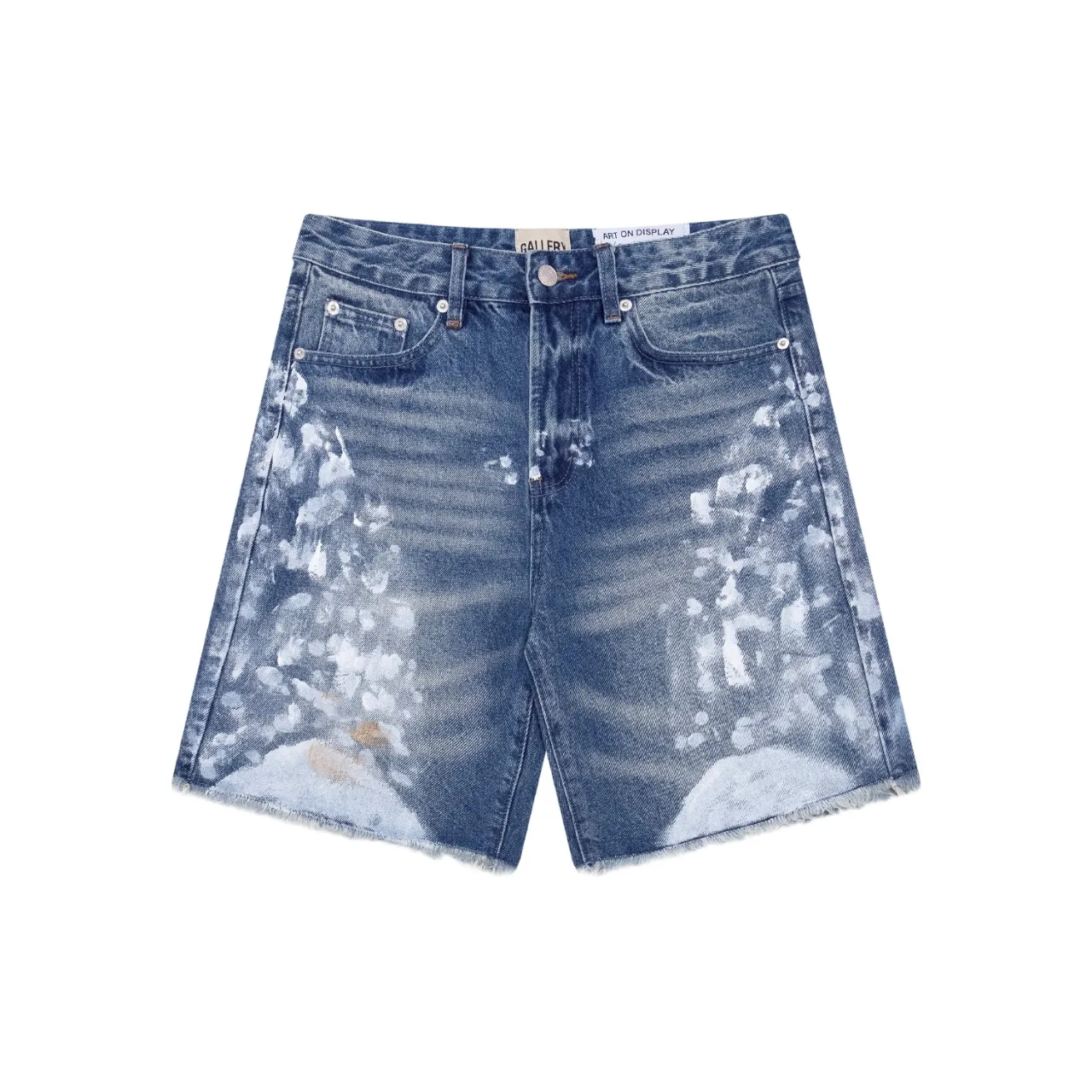 663#Gallery Dept New style distressed retro splashed blue washed denim shorts casual pants washed blue S~XL p200